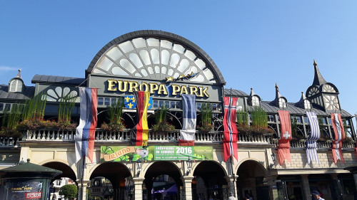 Der Eingangsbereich des Europa-Parks